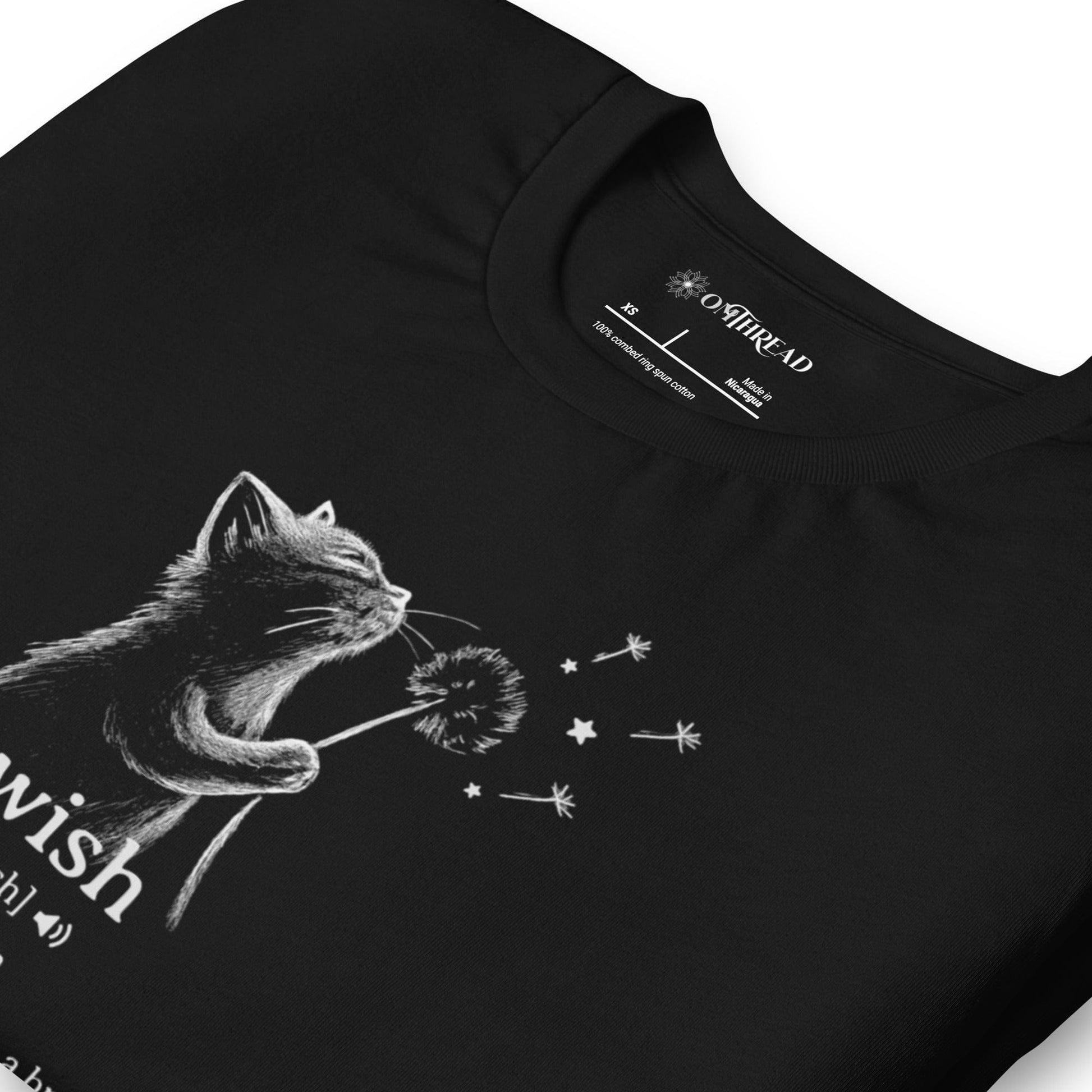 OMTHREAD Wish Cat Definition T-Shirt, Inspirational Cat Shirt, Cute Gift for Cat Lovers