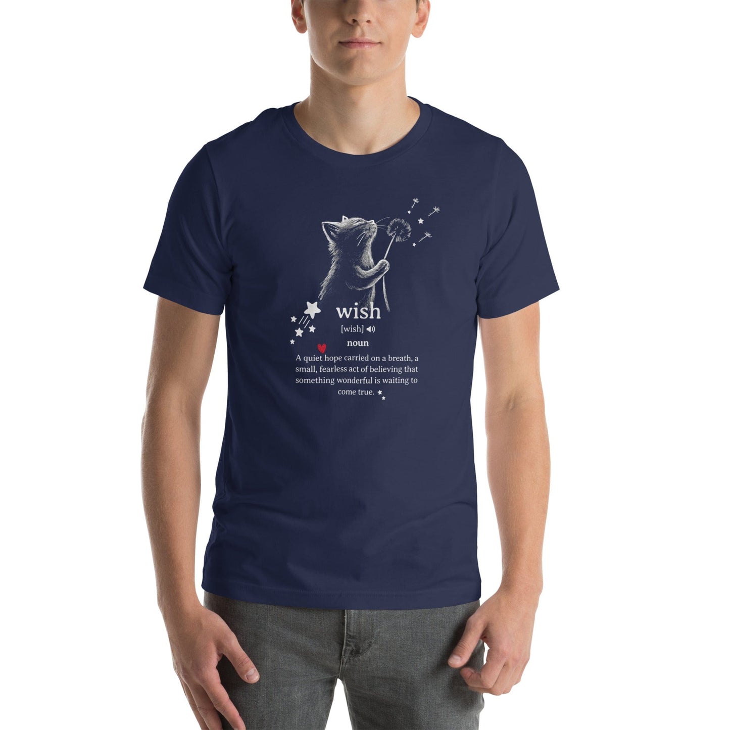 OMTHREAD Wish Cat Definition T-Shirt, Inspirational Cat Shirt, Cute Gift for Cat Lovers