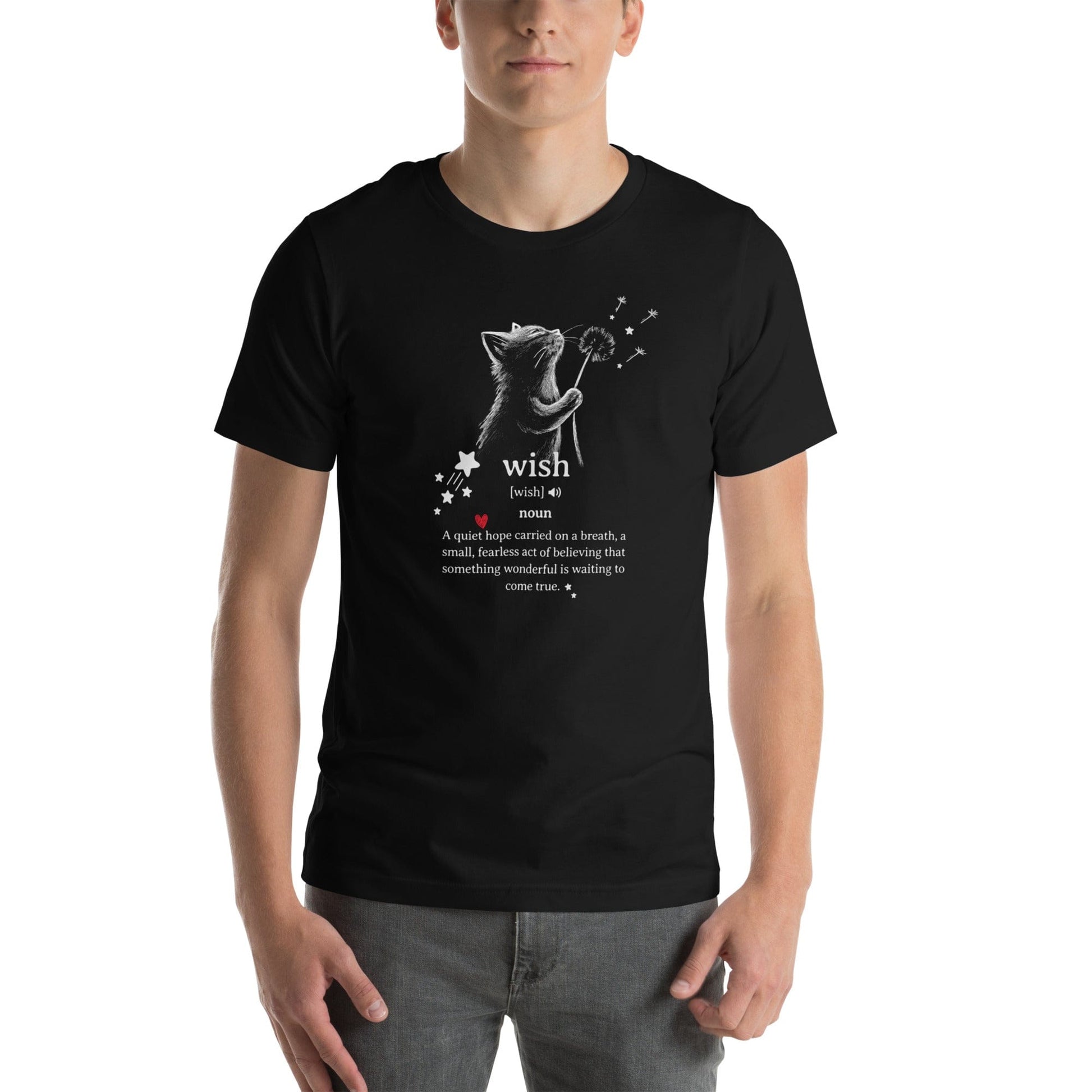 OMTHREAD Wish Cat Definition T-Shirt, Inspirational Cat Shirt, Cute Gift for Cat Lovers