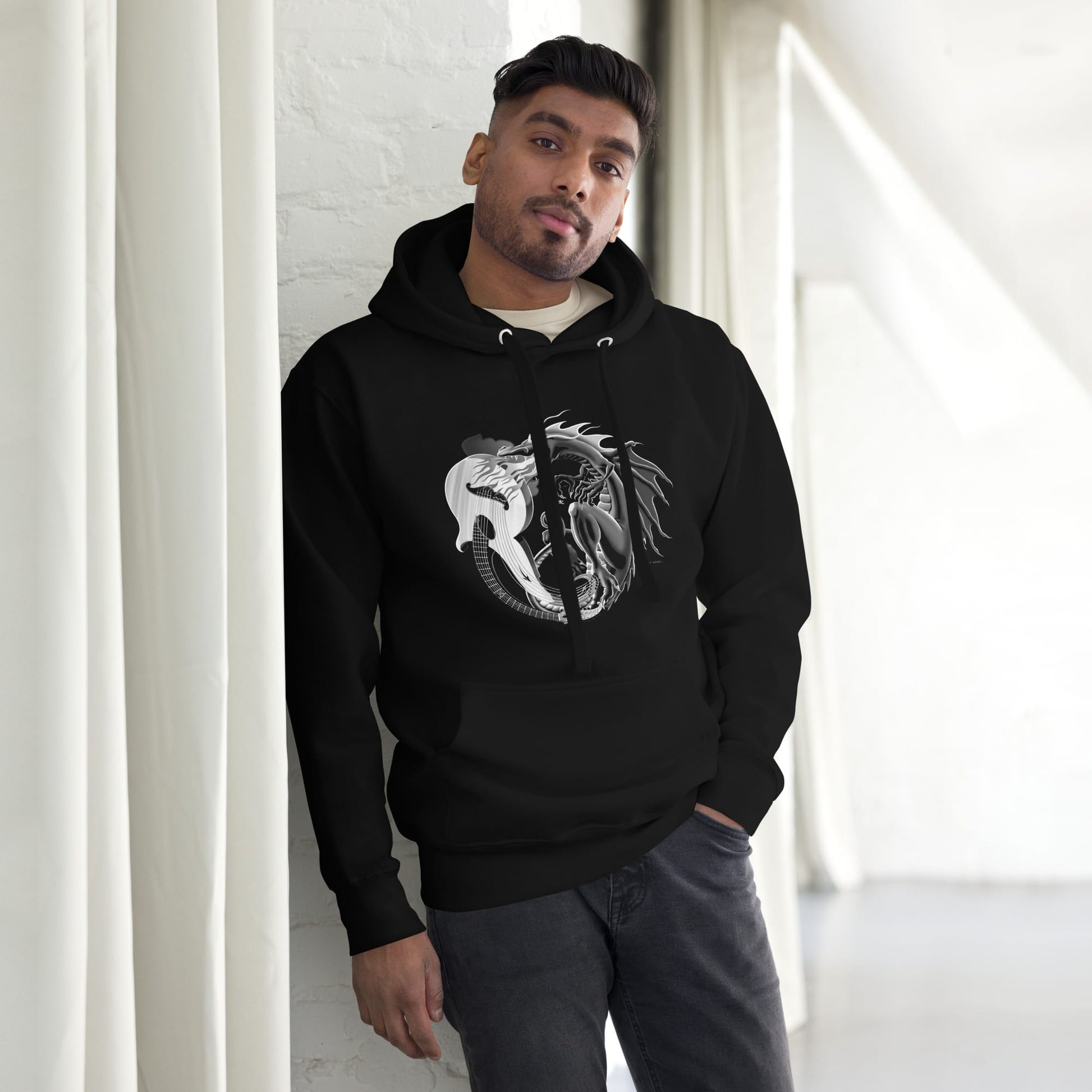 OMTHREAD Wood Dragon Unisex Hoodie - Dave Titus Illustration