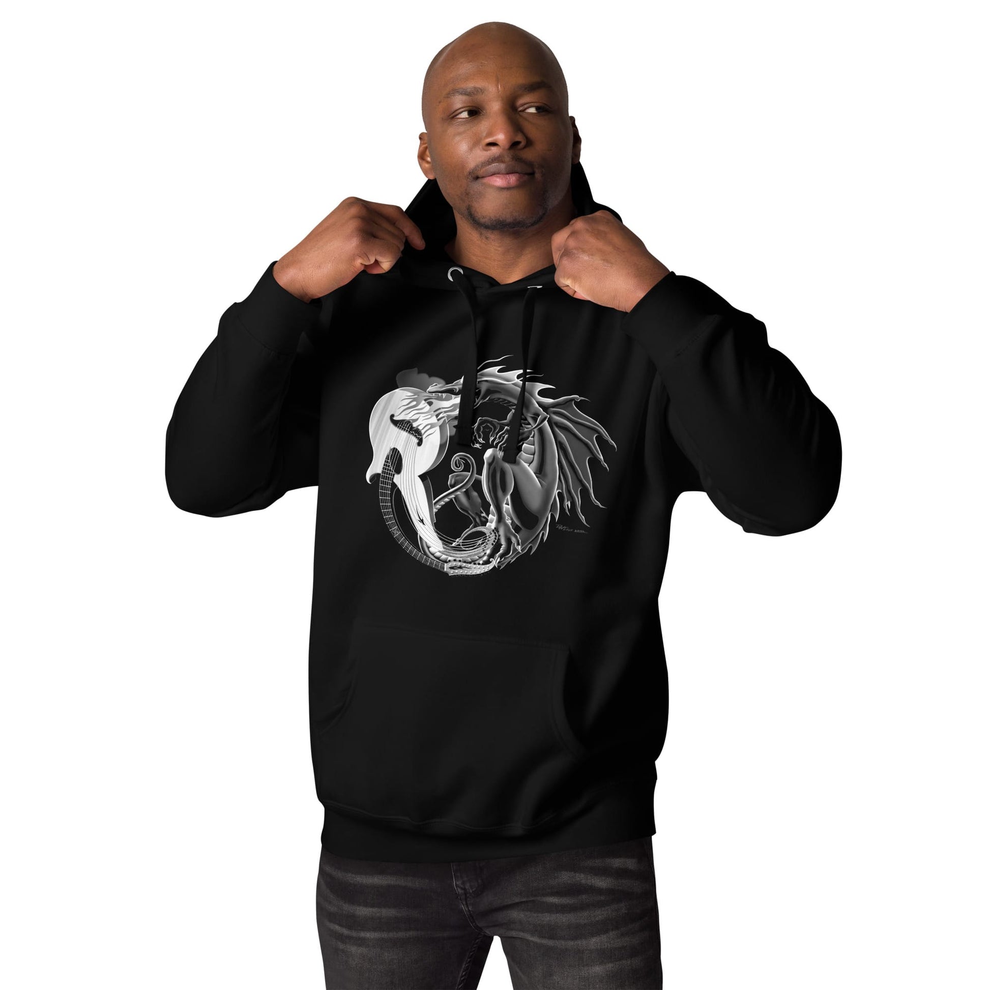 OMTHREAD Wood Dragon Unisex Hoodie - Dave Titus Illustration