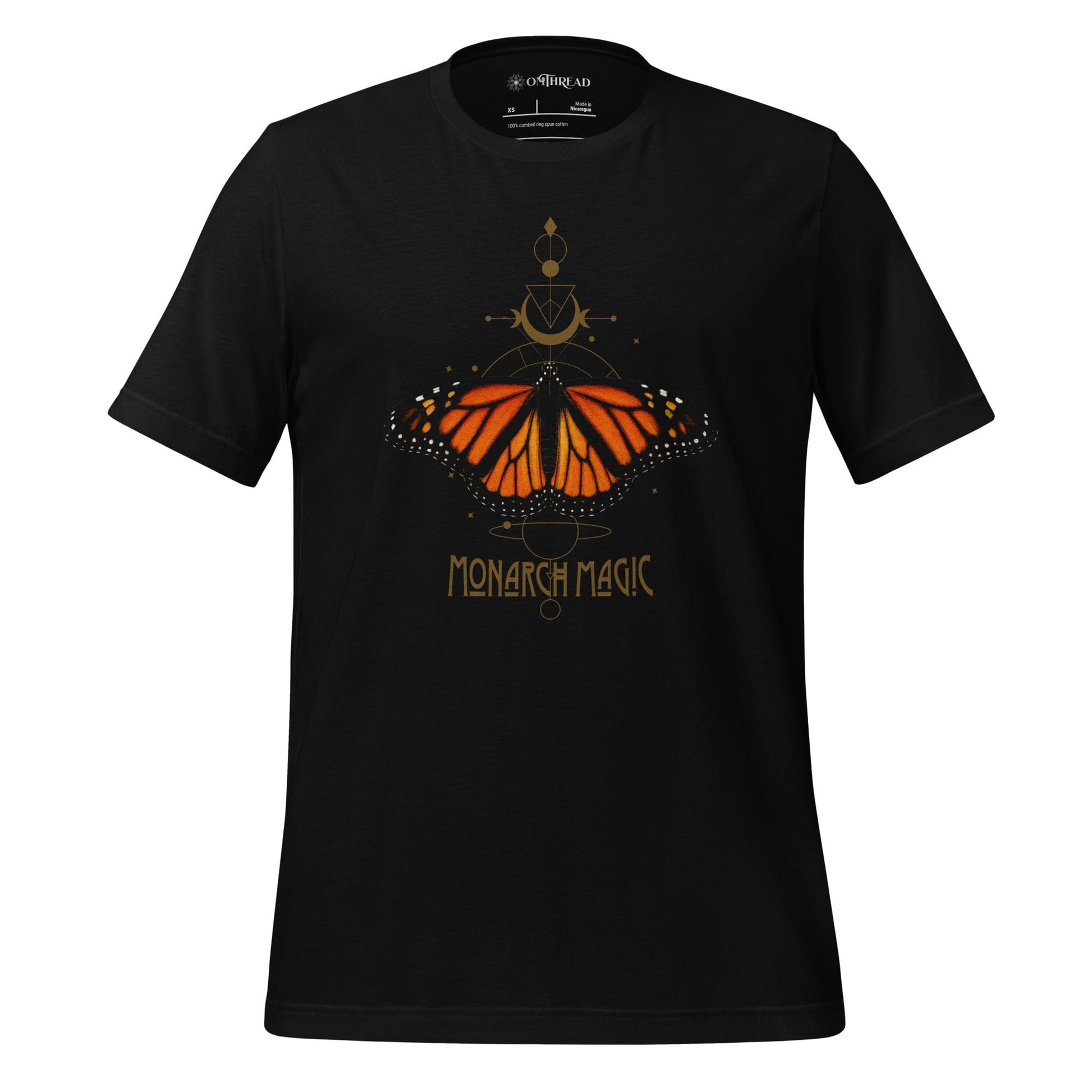 OMTHREAD XS Monarch Magic Shirt Butterfly Spiritual Tee for Nature and Insect Lovers
