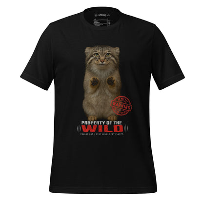OMTHREAD XS Pallas Cat Property of the Wild, Warning Do Not Pet - Love from a Distance Funny T-Shirt