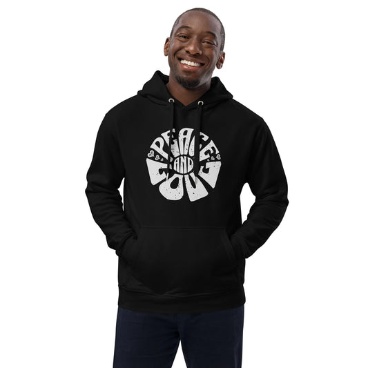 OMTHREAD XS Peace and Love Premium Eco Unisex Hoodie