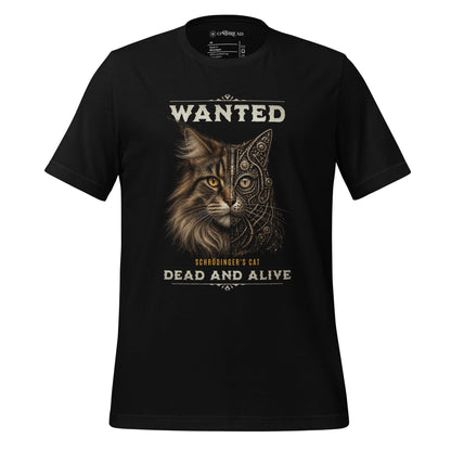 OMTHREAD XS Schrodinger Maine Coon Cat Shirt Wanted Science Tee