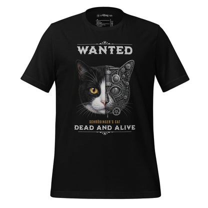 OMTHREAD XS Schrodinger Tuxedo Cat Shirt Quantum Physics Science Tee
