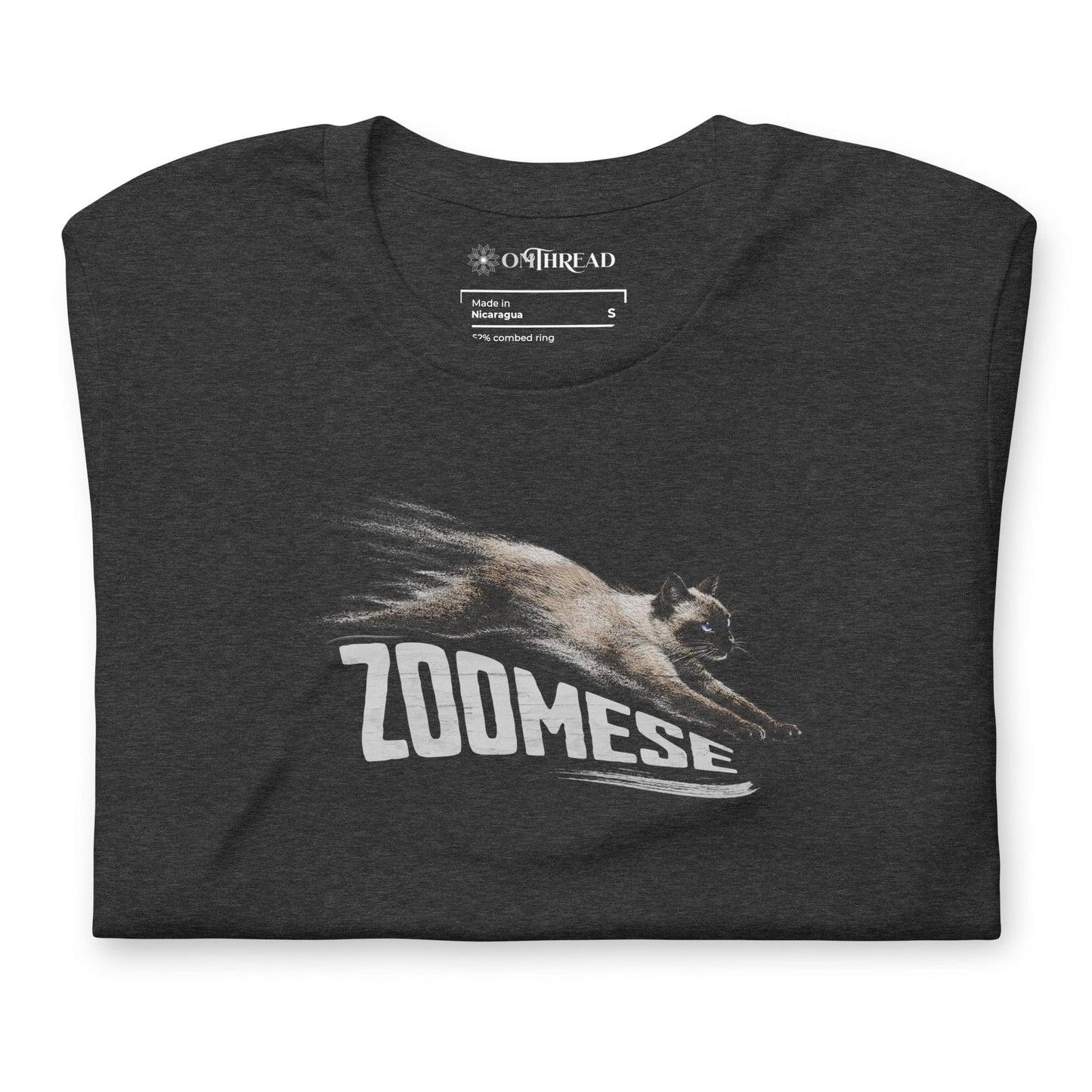 OMTHREAD Zoomese Siamese Cat Zoomies T-Shirt Funny Fast Cat
