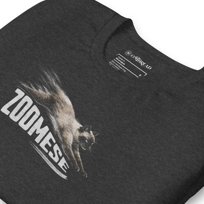 OMTHREAD Zoomese Siamese Cat Zoomies T-Shirt Funny Fast Cat
