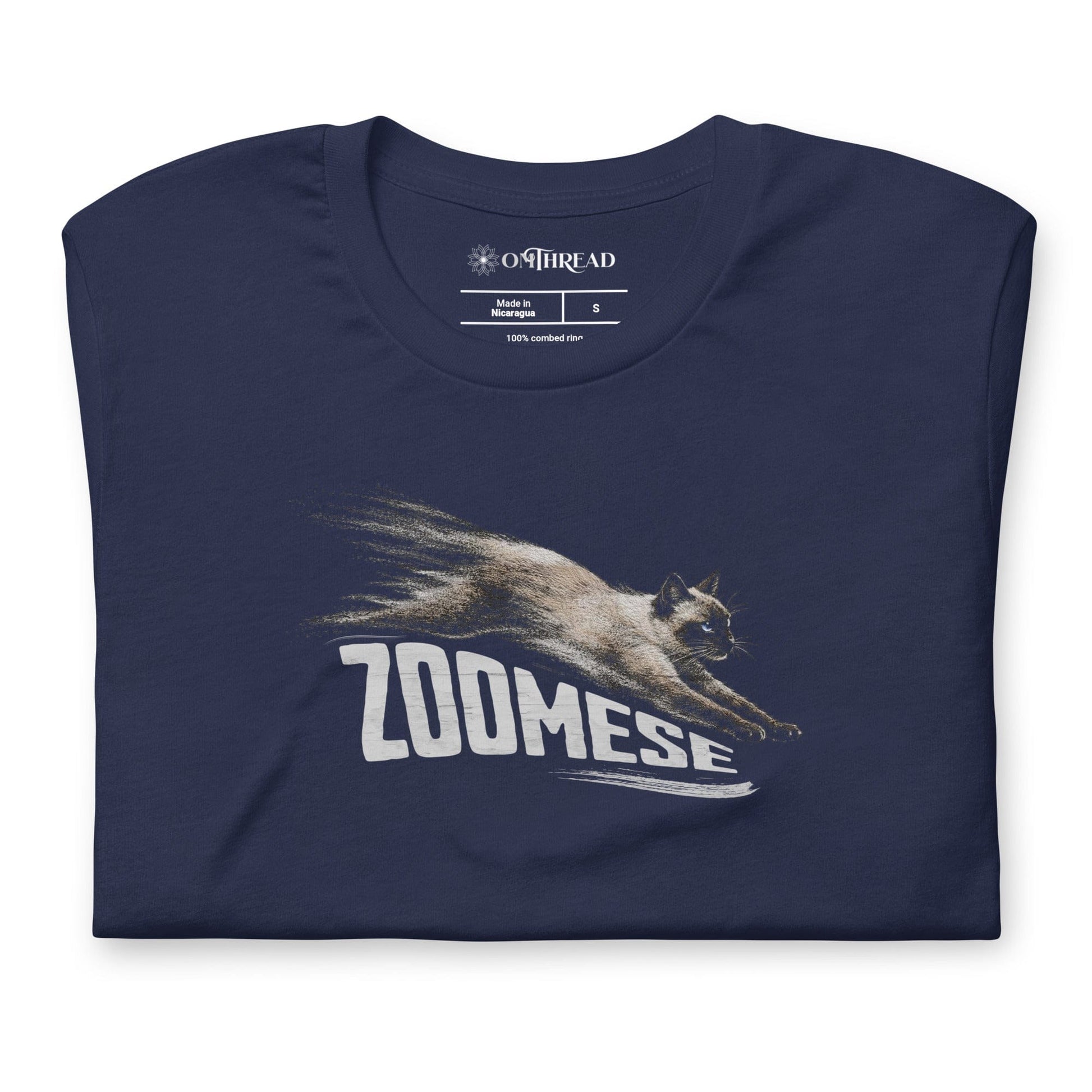 OMTHREAD Zoomese Siamese Cat Zoomies T-Shirt Funny Fast Cat