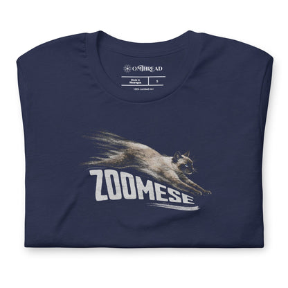 OMTHREAD Zoomese Siamese Cat Zoomies T-Shirt Funny Fast Cat