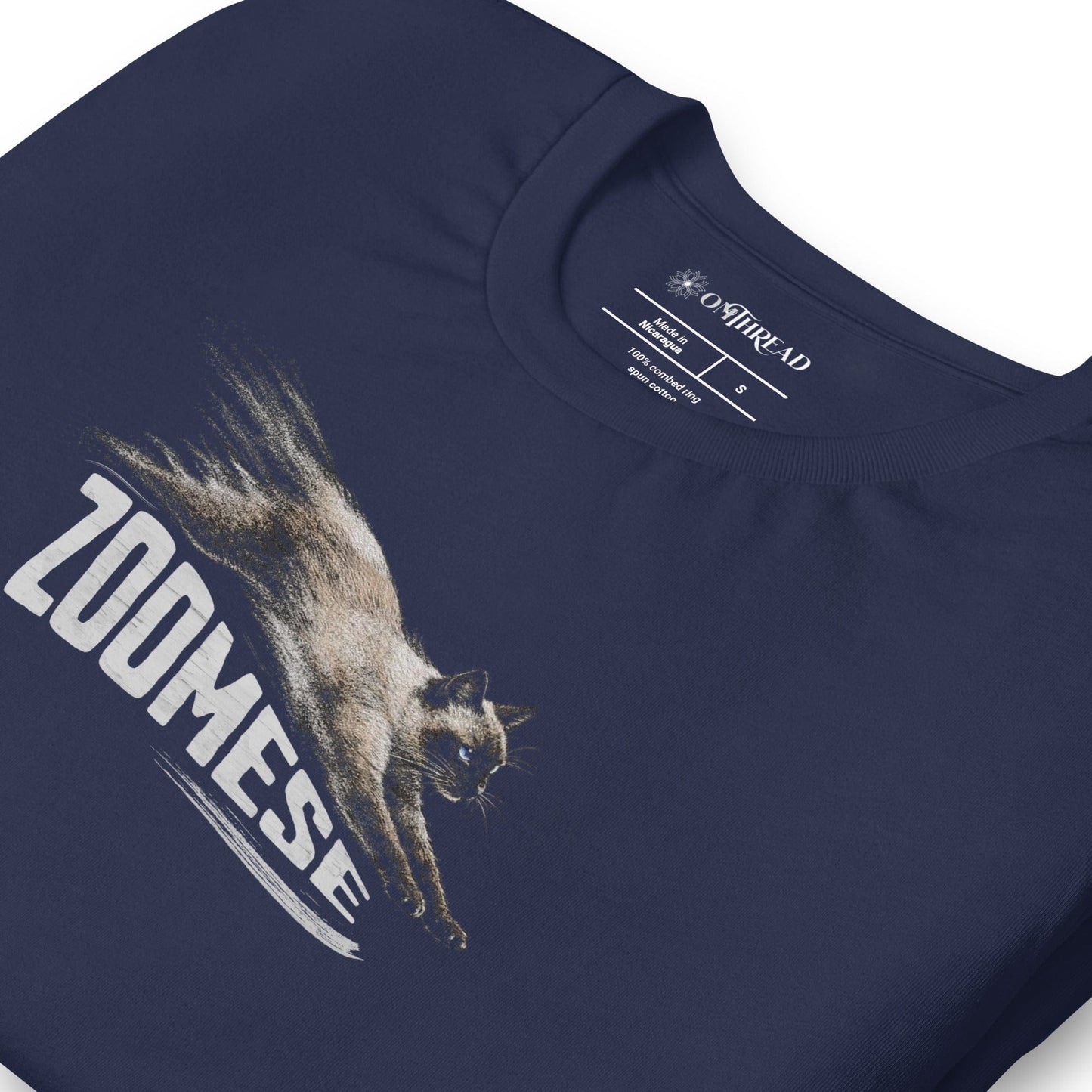 OMTHREAD Zoomese Siamese Cat Zoomies T-Shirt Funny Fast Cat