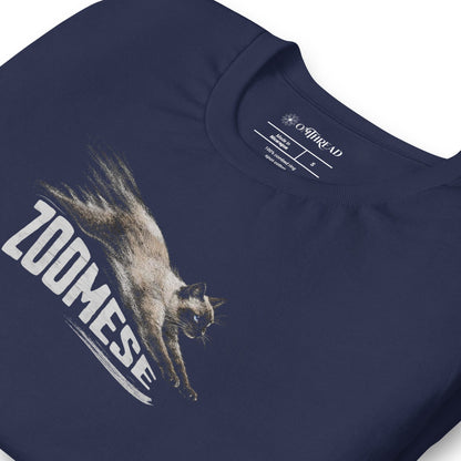 OMTHREAD Zoomese Siamese Cat Zoomies T-Shirt Funny Fast Cat