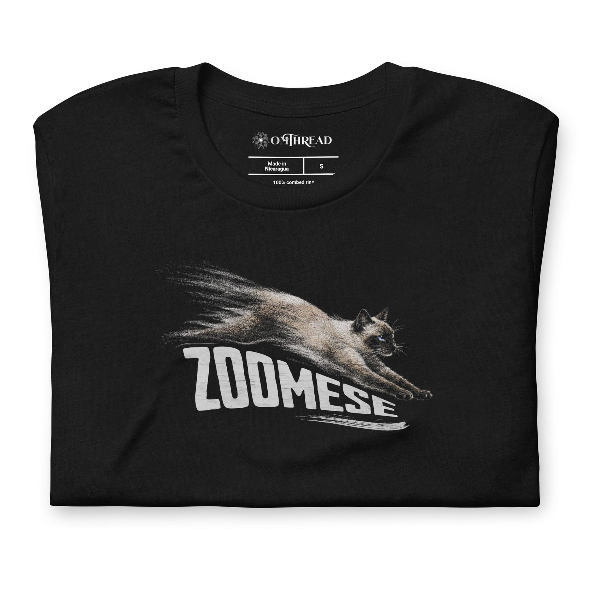 OMTHREAD Zoomese Siamese Cat Zoomies T-Shirt Funny Fast Cat