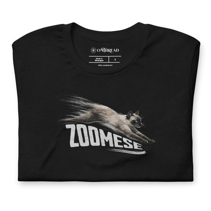 OMTHREAD Zoomese Siamese Cat Zoomies T-Shirt Funny Fast Cat