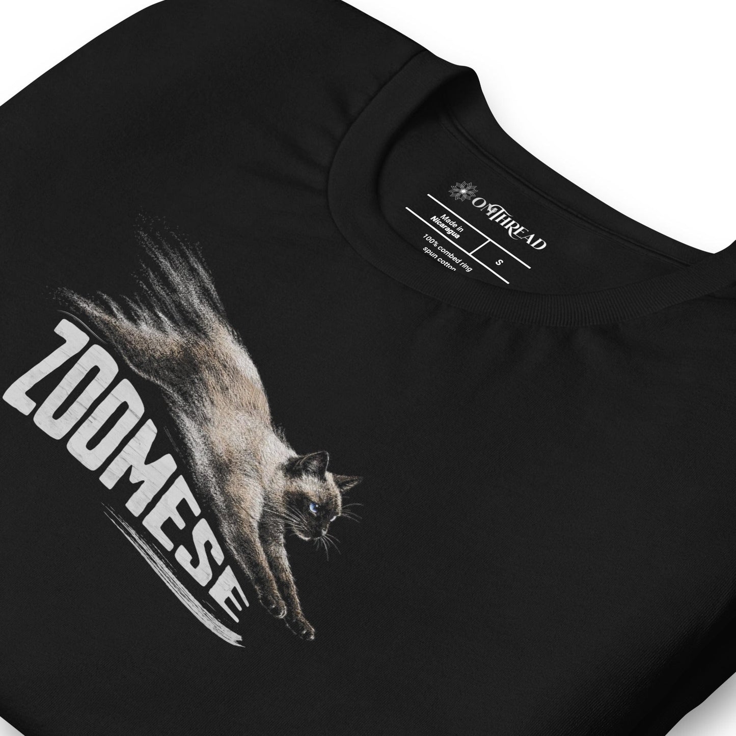 OMTHREAD Zoomese Siamese Cat Zoomies T-Shirt Funny Fast Cat