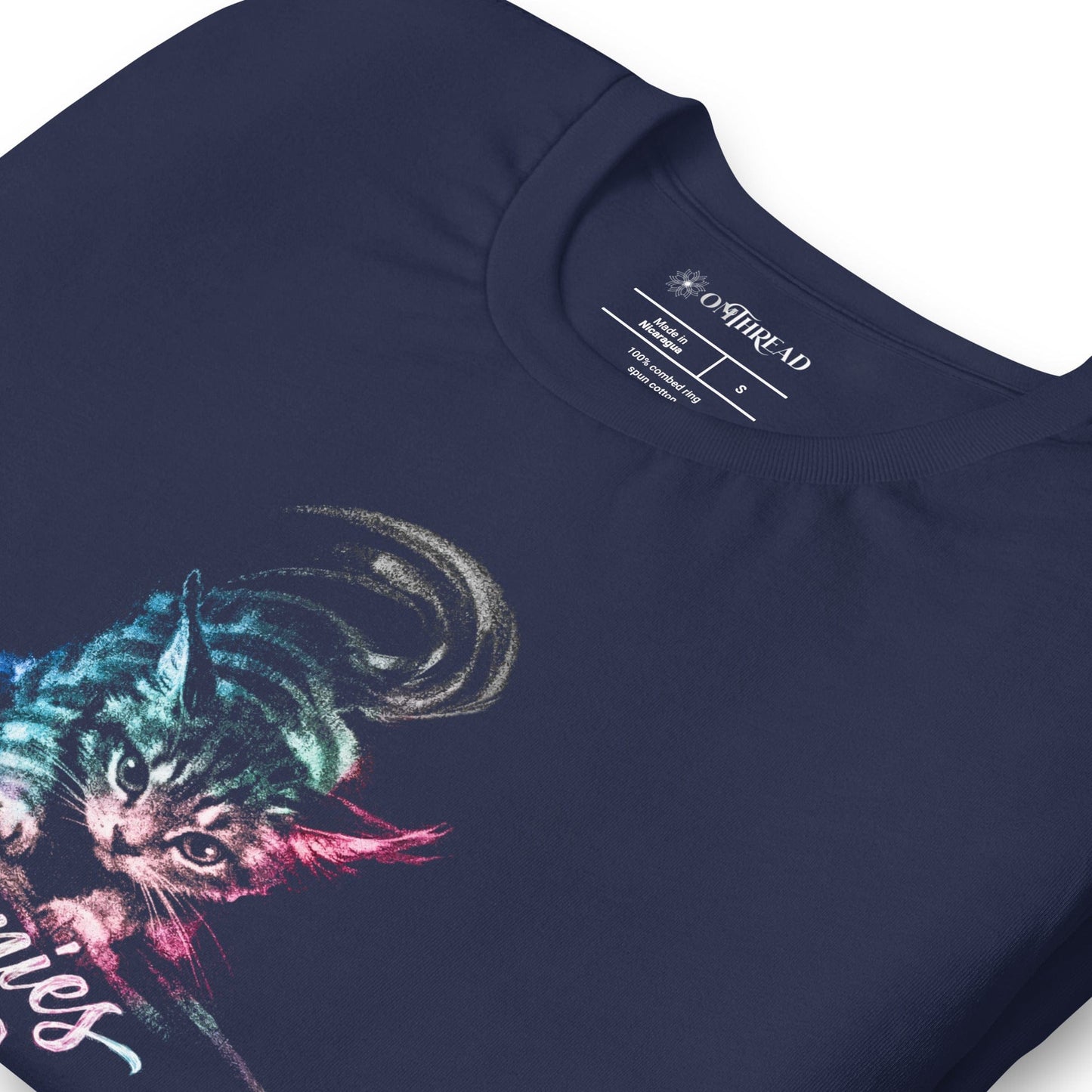 OMTHREAD Zoomies Cat T Shirt Funny Cat Lover Graphic Tee Unisex