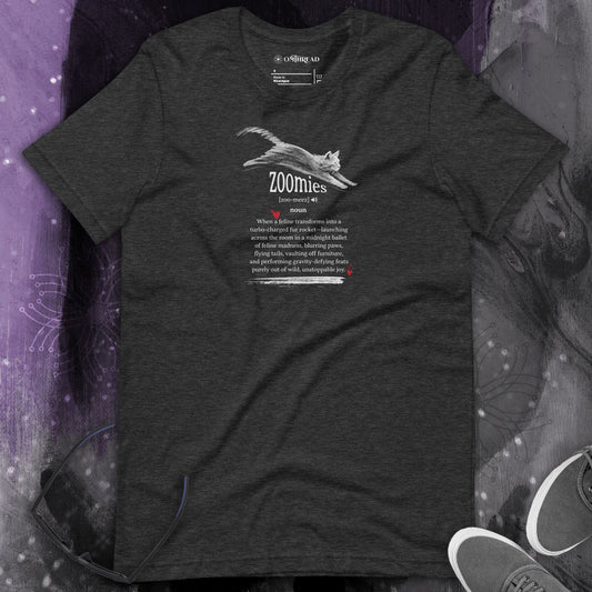 OMTHREAD Zoomies Definition Cat T-Shirt, Funny Zoomies Cat Shirt, Gift for Cat Lovers, Cute Cat Tee